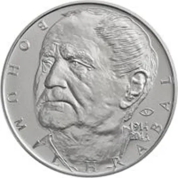 Stříbrná mince 200 Kč k 100. výročí narození Bohumila Hrabala 2014 Proof