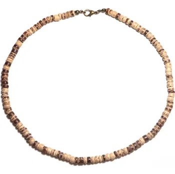 Náhrdelník B-TOP Pánský dřevěný náhrdelník VINTAGE hnědá