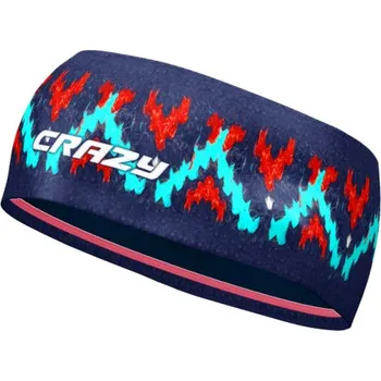 Zimní čelenka Dámská čelenka Crazy DOUBLE - NORWAY RED WOOL M