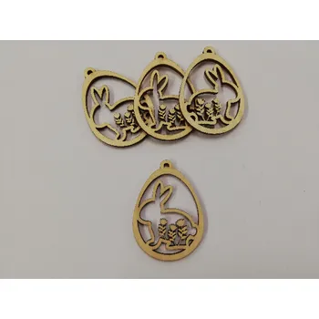 Vánoce Dřevěný výřez vajíčko ozdoba vel.2 č.28