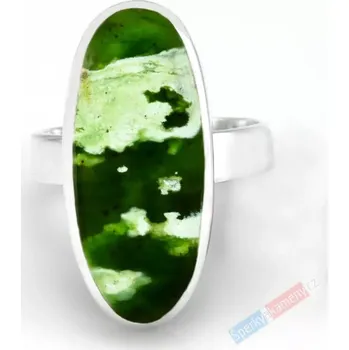 Prsten Velký stříbrný prsten (Ag 925/1000) s chromchalcedonem QA, vel. kamene cca 28 x 13 mm, RARITA (CHN7865R)