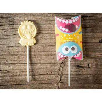 Čokoláda Lyra LYRATKO BÍLÉ lízátko z bílé čokolády 20 g