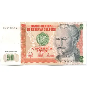 PERU. 50 intis. 26. 6.1987. Pi. 131b.