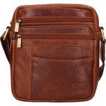 Pánská kožená taška přes rameno SendiDesign Stepan - koňak