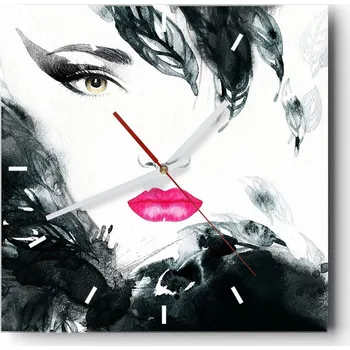 Hodiny Nástěnné hodiny do kuchyně 30x30 Abstrakce Stylové hodiny na skle Loft Tiché