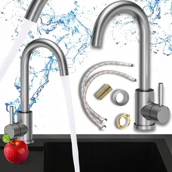 Vodovodní baterie Kuchyňská stojánková baterie Sink Quality KATIE stříbrná