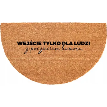 Rohožka EKOLOGICKÁ KOKOSOVÁ ROHOŽKA PŮLKRUHOVÁ ODOLNÁ PROTISKLUZOVÁ 40X70 CM