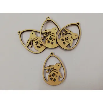 Vánoční dekorace Dřevěný výřez vajíčko ozdoba vel.2 č.14