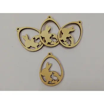 Vánoce Dřevěný výřez vajíčko ozdoba vel.2 č.26