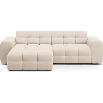 Pohovka Béžová rohová pohovka (levý roh/s lenoškou) Kendal – Micadoni ID_1780398