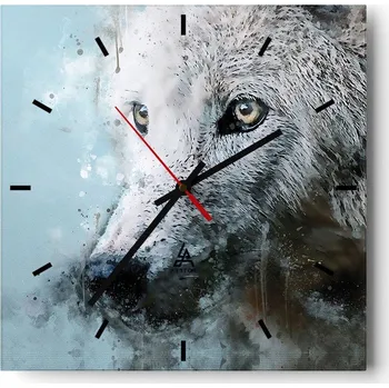 Hodiny Nástěnné hodiny do kuchyně 30x30 Zvířata Stylové hodiny na skle Loft Tiché