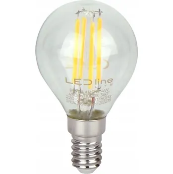 Žárovka LED žárovka E14 4W 2700K 480lm 230V FILAMENT sklo G45 KULKA