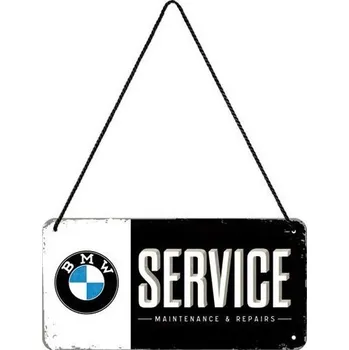 Plechová cedule NOSTALGIC ART cedule BMW Service black/white