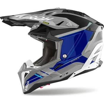 Helma na motorku AIROH přilba AVIATOR 3 Saber lesklá modrá 2025 - L