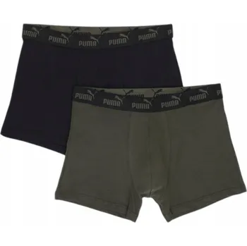 Pánské spodní prádlo PUMA EVERYDAY Pánské boxerky 2-pack ČERNÁ ZELENÁ M