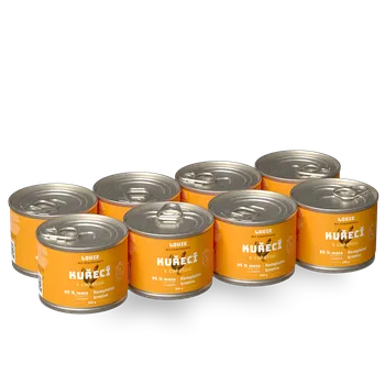 Krmivo pro psa Výhodné balení 8ks - Kuřecí s cuketou a prebiotiky 200g