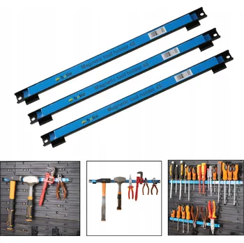 Obraz 3x Magnetická lišta na nářadí pro dílenskou desku botle 45cm držák