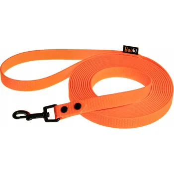 Vodítko pro psa TRENINGOVÉ VODÍTKO HEXA 15M/20MM ORANŽOVÁ. ČERNÉ PRVKY. VODÍTKO PRO PSA