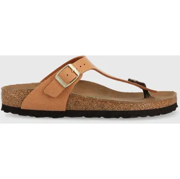 Dámské žabky Žabky Birkenstock GIZEH BS dámské, hnědá barva, na plochém podpatku 1025049 88X, EUR 38