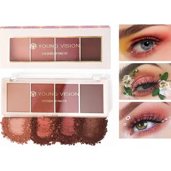 Oční stíny Paletka Očních Stínů na Líčení Matné Perleťové Stíny 4 ks Sada B