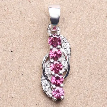 Přívěsek Přívěsek stříbrný s broušenými rhodolity a zirkony Ag 925 010250 RH 1,6 cm, 1,4 g