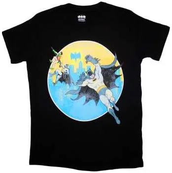 Pánské tričko Merch Dc Comics: Dc Comics Unisex T-shirt: Batman Bat Leap (small) S