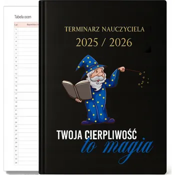 Kalendář Knižkový kalendář pro učitele 2026 A5 FunnyCase černý