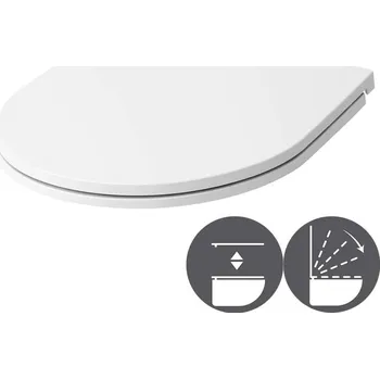 LAUFEN Moderna WC sedátko S Design s poklopem Slim, odnímatelné, Slowclose, bílé, H8965460000001