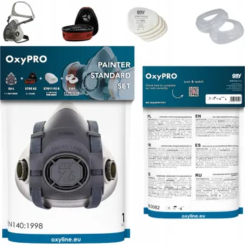 IP kamera Plynová maska Oxyline OxyPro Chemic Pro+ polomaska