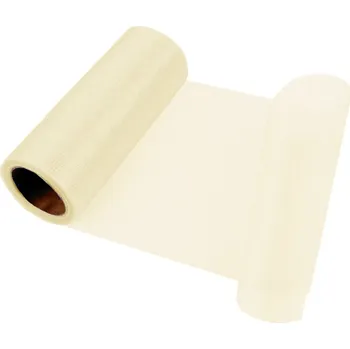 Výtvárné potřeby Organza / stuha střední lesk šíře 14,5 cm, barva 02 vanilková