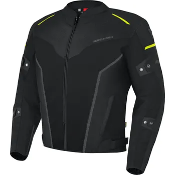 Moto bunda REBELHORN bunda HIFLOW IV black/fluo yellow - 2XL