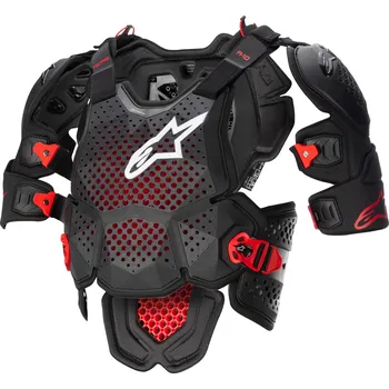Motocyklový chránič hrudi a pátěře ALPINESTARS chránič těla A-10 V2 anthracite/black/red - XL/2XL
