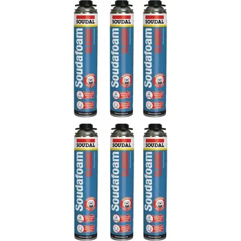 Montážní pěna SOUDAL Polyuretanová montážní pěna pistolová SOUDAFOAM CLASSIC - 750ML / 6 kusů