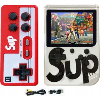 Herní konzole PŘENOSNÁ MINI RETRO KONZOLE 400 HER GAMEBOY + PŘÍDAVNÝ OVLADAČ PRO HRU VE DVOU