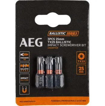 Bit Zesílené bity Ballistic 25 mm TX25 SDriver 3 ks AEG AAK253TX25