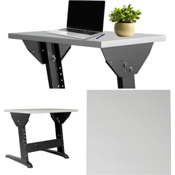 Psací stůl KESSLER PRO LAVICE, STŮL, STOLEK 1-OS. KSV-L1 ČERNÁ, DESKA POPELAVÁ