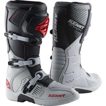 Moto obuv KENNY boty TRACK 22 grey/red - 44