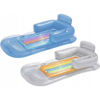 NAFUKOVACÍ MATRACE KŘESLO LEHÁTKO NA PLAVÁNÍ DO BAZÉNU 161X84CM STŘÍBRNÉ BESTWAY