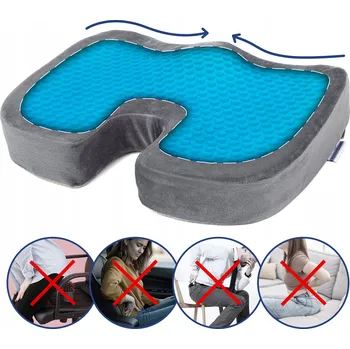 Polštář Gelový polštář 7 cm na sezení 45x35 cm Memory