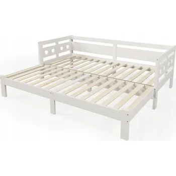 Postel Jednolůžková dřevěná postel Arhatreya 90x200 cm bílá