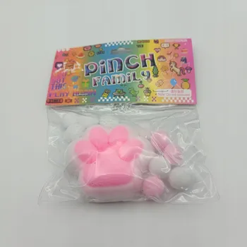 Hračka pro nejmenší Vtipný dárek Mačkací hračka Kočičí tlapka Mini Kawaii Plyšová kočičí tlapka Silikonová