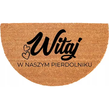 Rohožka PŮLKRUHOVÁ ROHOŽKA 40X70CM ODOLNÁ KOKOSOVÁ EKOLOGICKÁ PROTISKLUZOVÁ