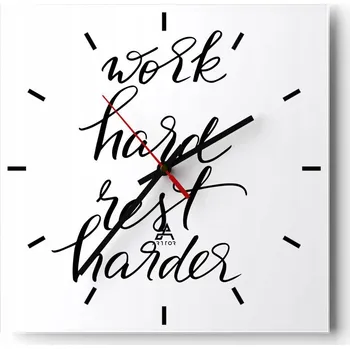 Hodiny Nástěnné hodiny do kuchyně 30x30 Typografie Stylové hodiny na skle Loft Tiché