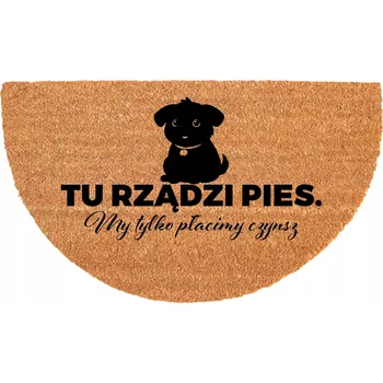 Rohožka PŮLKRUHOVÁ KOKOSOVÁ ROHOŽKA 40X70CM - ODOLNÁ, PROTISKLUZOVÁ A EKOLOGICKÁ