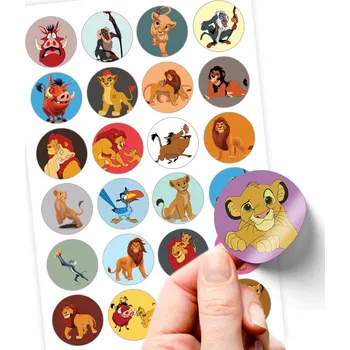 samolepka Klasické Samolepky Lví král Samolepky s monstry 24 ks