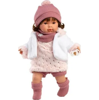 Llorens 42162 CARLA - realistická panenka se zvuky a měkkým látkovým tělem - 42 cm