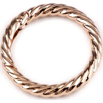 Karabina kulatá ozdobná Ø32 mm, barva 2 růžové zlato