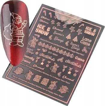 samolepka 3D Samolepky na nehty SANTA CLAUS VÁNOCE E59