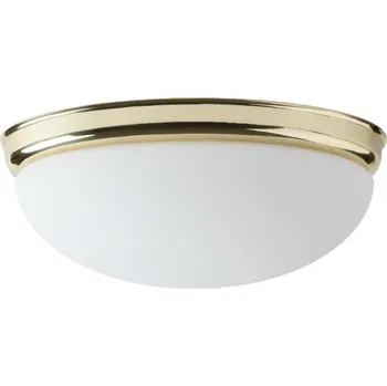 OSMONT ALM41655 ALMA D1 stropní/nástěnné skleněné svítidlo mosaz leštěná / bílá IP41 25W E27