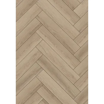 Obklad Mexen Palmdale vinylové panely rybí kost 570 x 95 mm LVT Dryback 2,5 mm, podklad PVC, 4 V-Fuga, Dub Vinylové panely